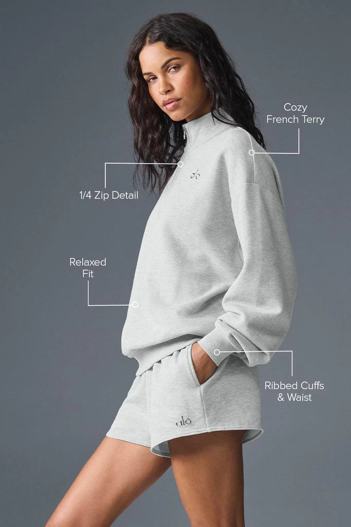 Alo Accolade 1/4 Zip Pullover - Athletic Heather Grey 3