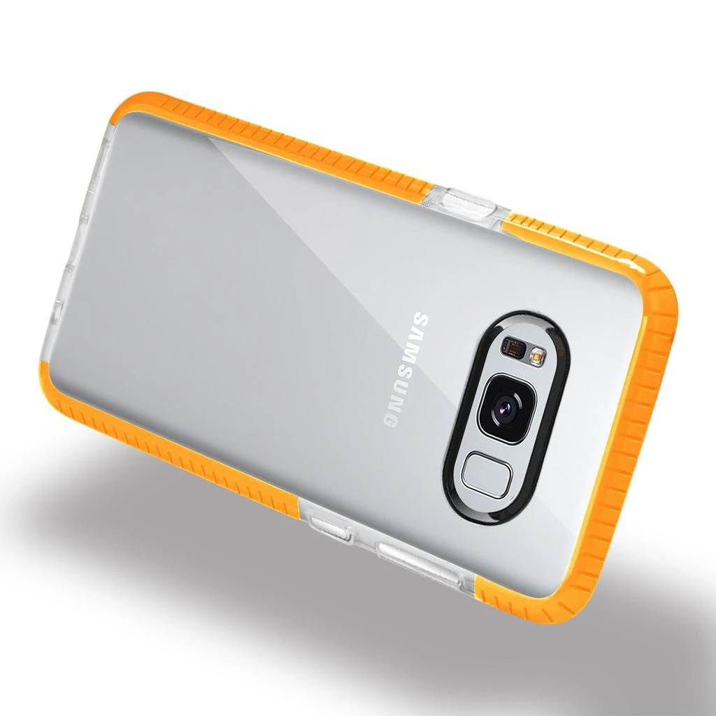 Reikowireless Reiko Samsung Galaxy S8 Edge/ S8 Plus Soft Transparent Tpu Case In Clear Orange 2