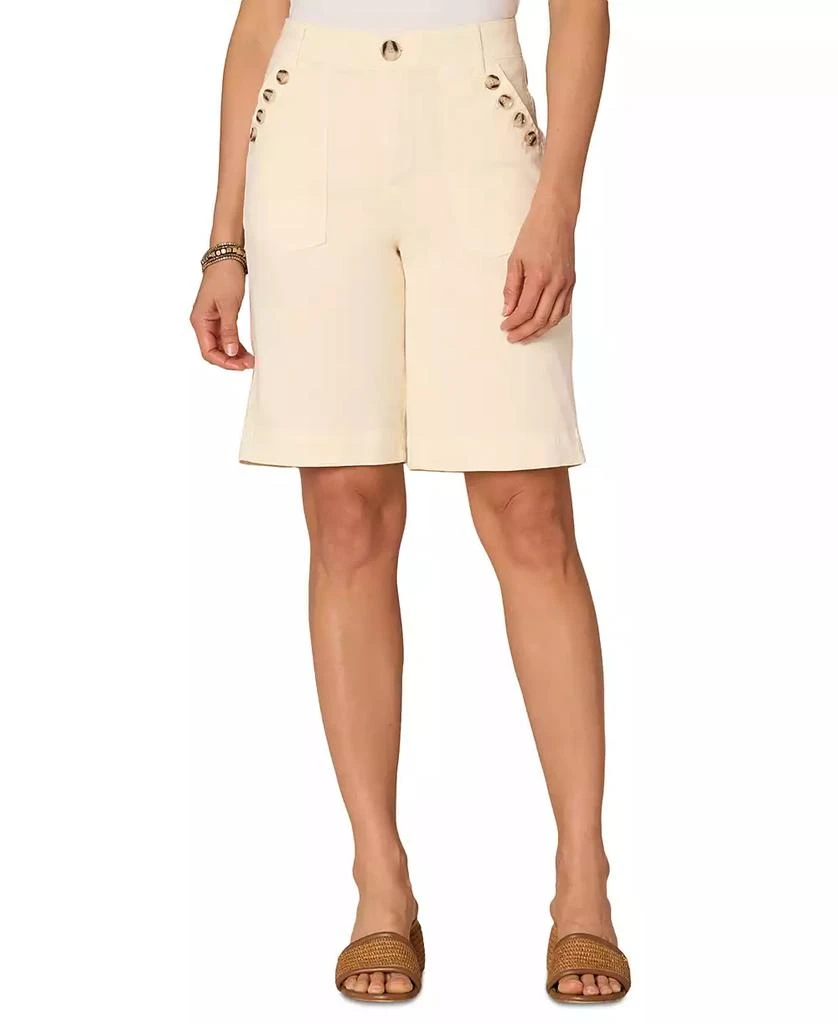Democracy Women's "Ab"solution Skyrise Buttoned Bermuda Shorts 1