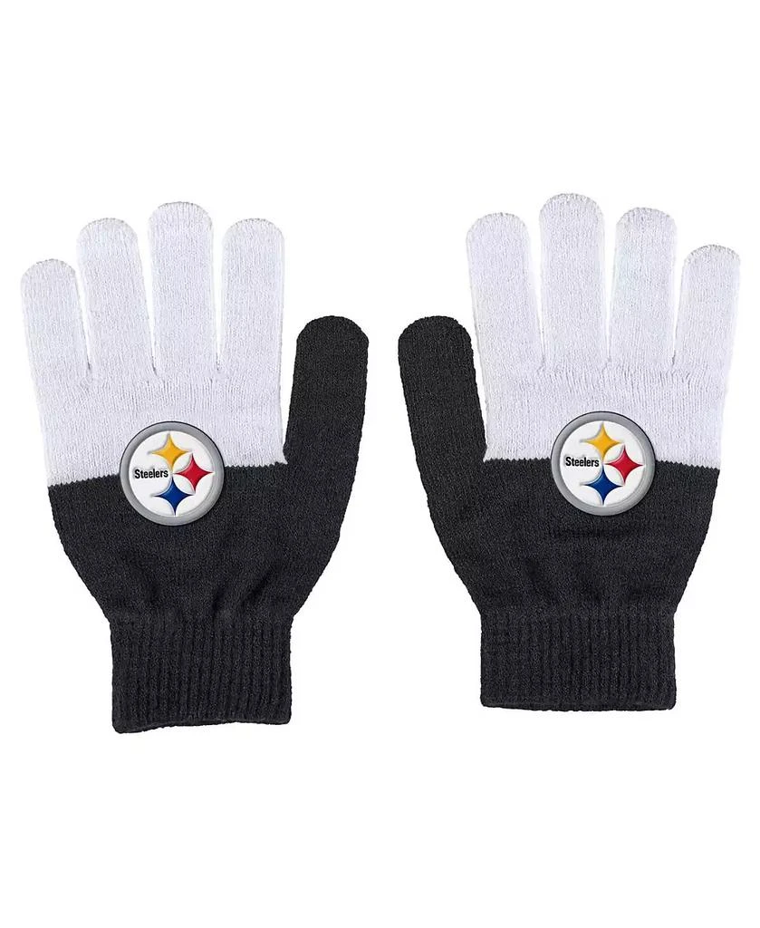 WEAR by Erin Andrews Women's Pittsburgh Steelers Color-Block Gloves 1