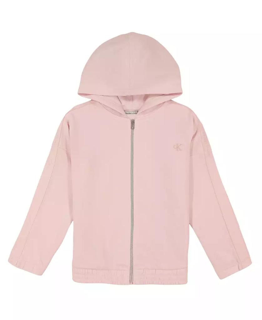 Calvin Klein Big Girls Shimmer Zip Hoodie