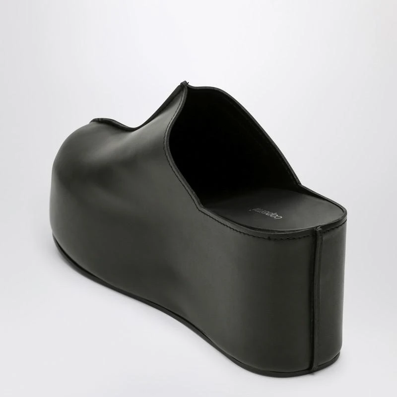 COPERNI Black leather clog wedge 5