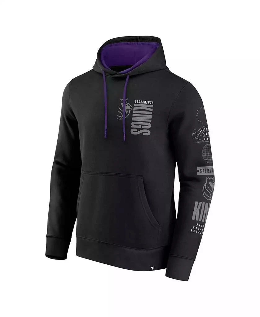 Fanatics Men's Black Sacramento Kings Game Time Crossover Pullover Hoodie 2