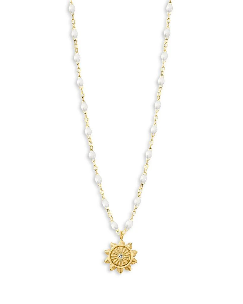 Gigi Clozeau 18K Yellow Gold Bead Sun Pendant Necklace, 16.5" 1