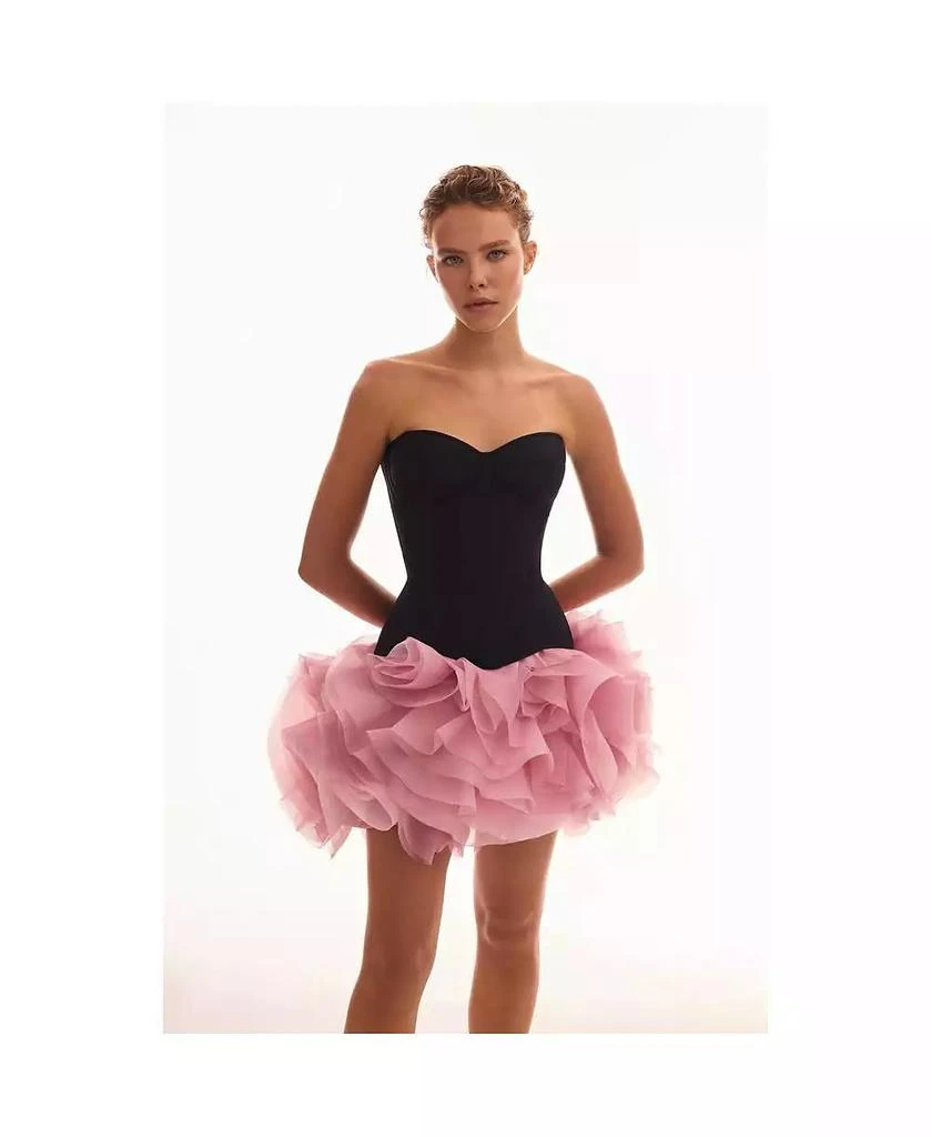 Milla Women
s Smart heart-shaped low-waist black fitted corset