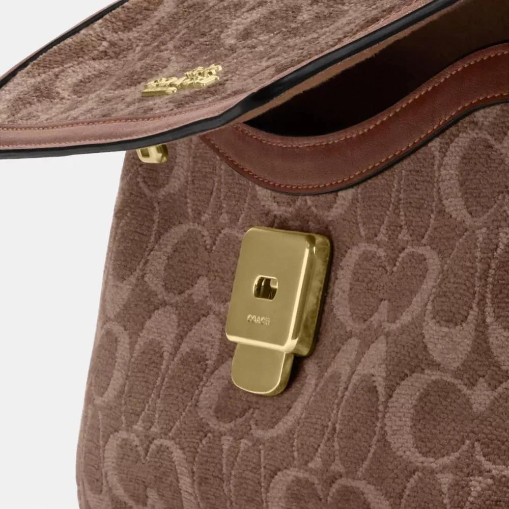 Coach Etta Small Flap Shoulder Bag In Signature Chenille 8