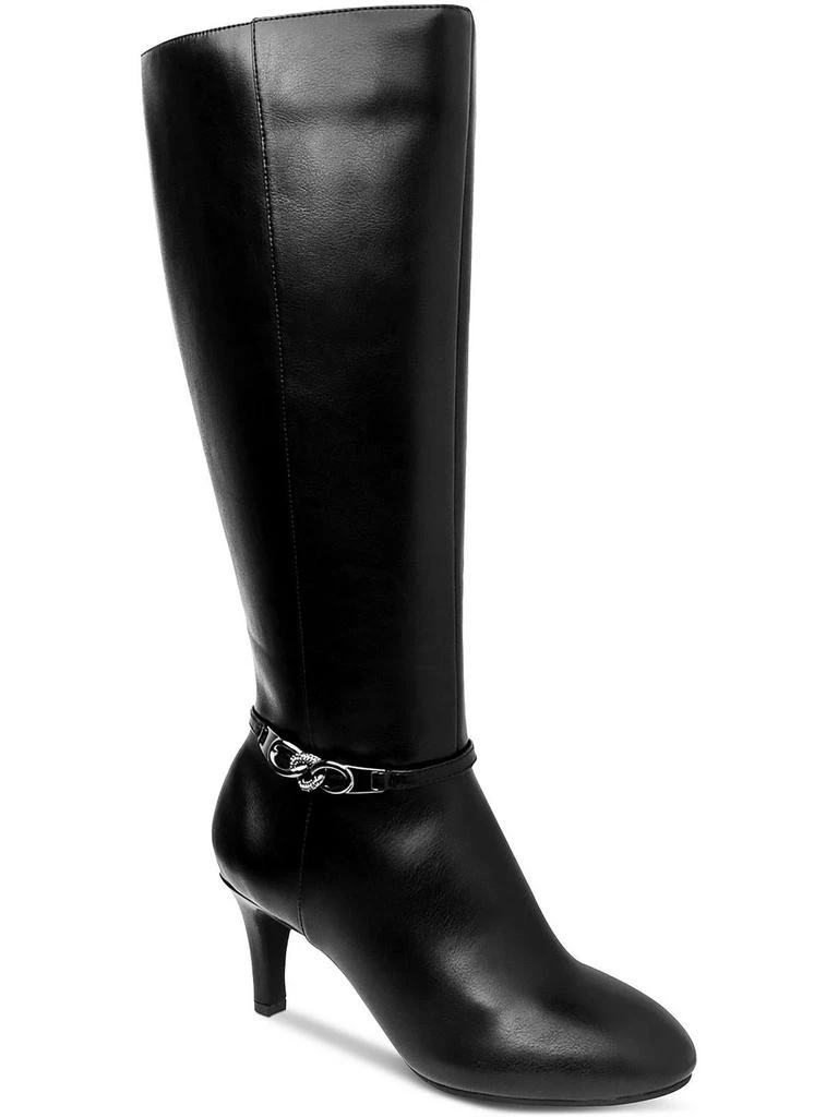 Karen Scott Hanna Womens Faux Leather Tall Knee-High Boots 1