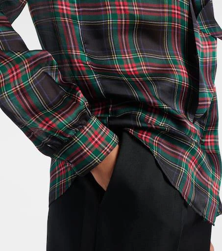 Yves Saint Laurent Plaid silk blouse 5