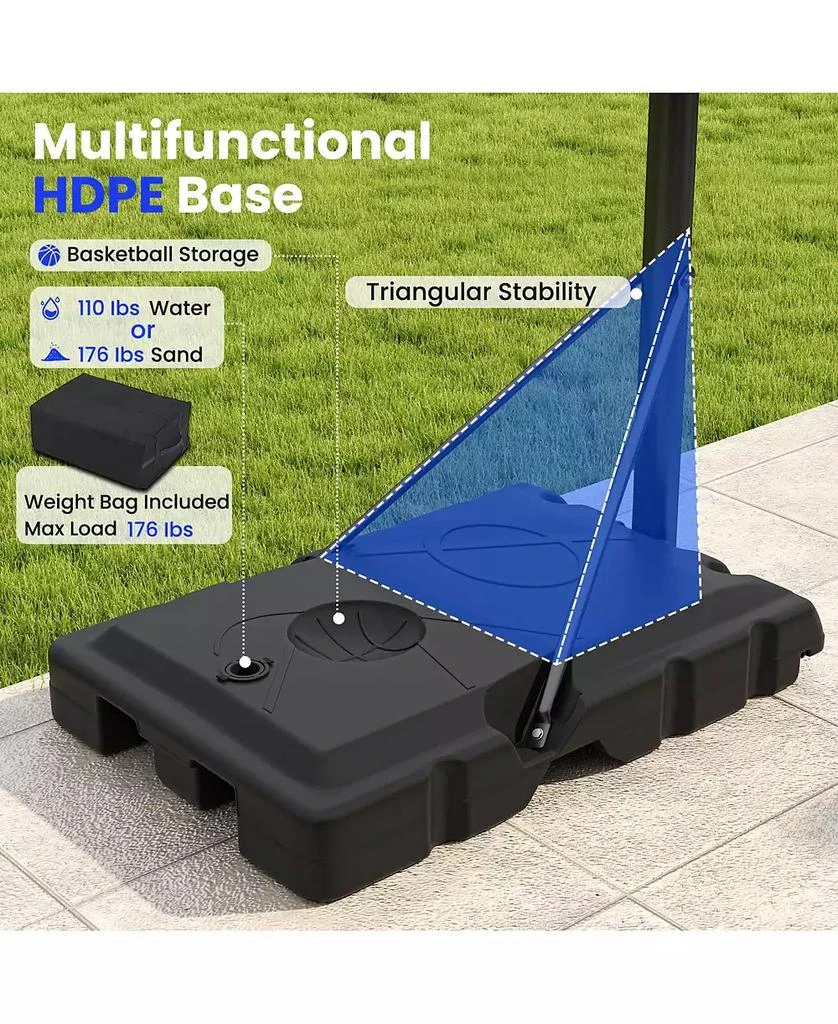 Mecale Portable Basketball Hoop Adjustable Basketball Goal System 7