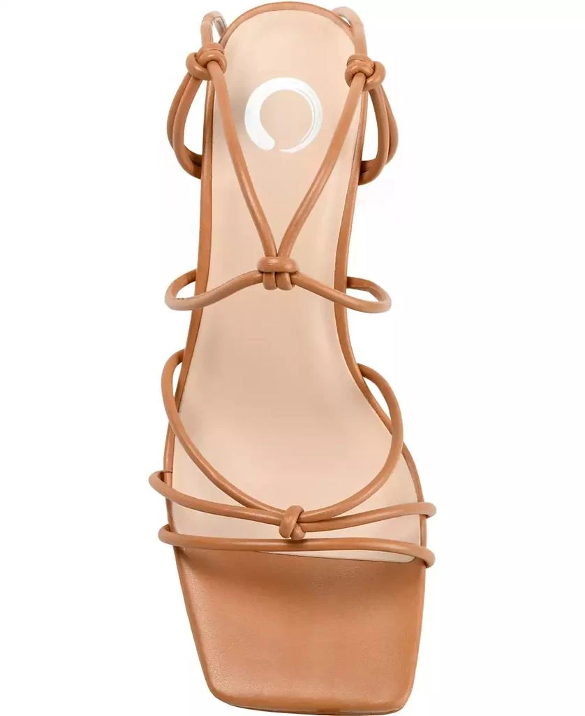 Journee Collection Women's Harpr Strappy Ankle Tie Block Heel Dress Sandals 4