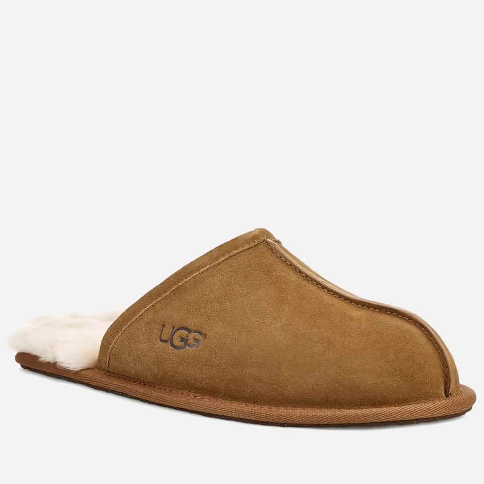 UGG UGG MEN'S SCUFF SUEDE SHEEPSKIN SLIPPERS - CHESTNUT 2