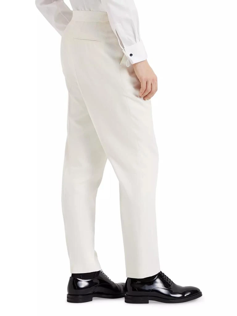 Brunello Cucinelli Délavé Silk Twill Tuxedo Trousers with Double Pleats 3