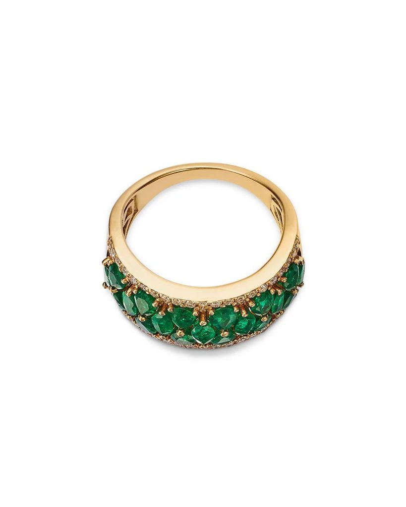 Bloomingdale
s Fine Collection Emerald 
Diamond Band in 14K Yellow Gold 3