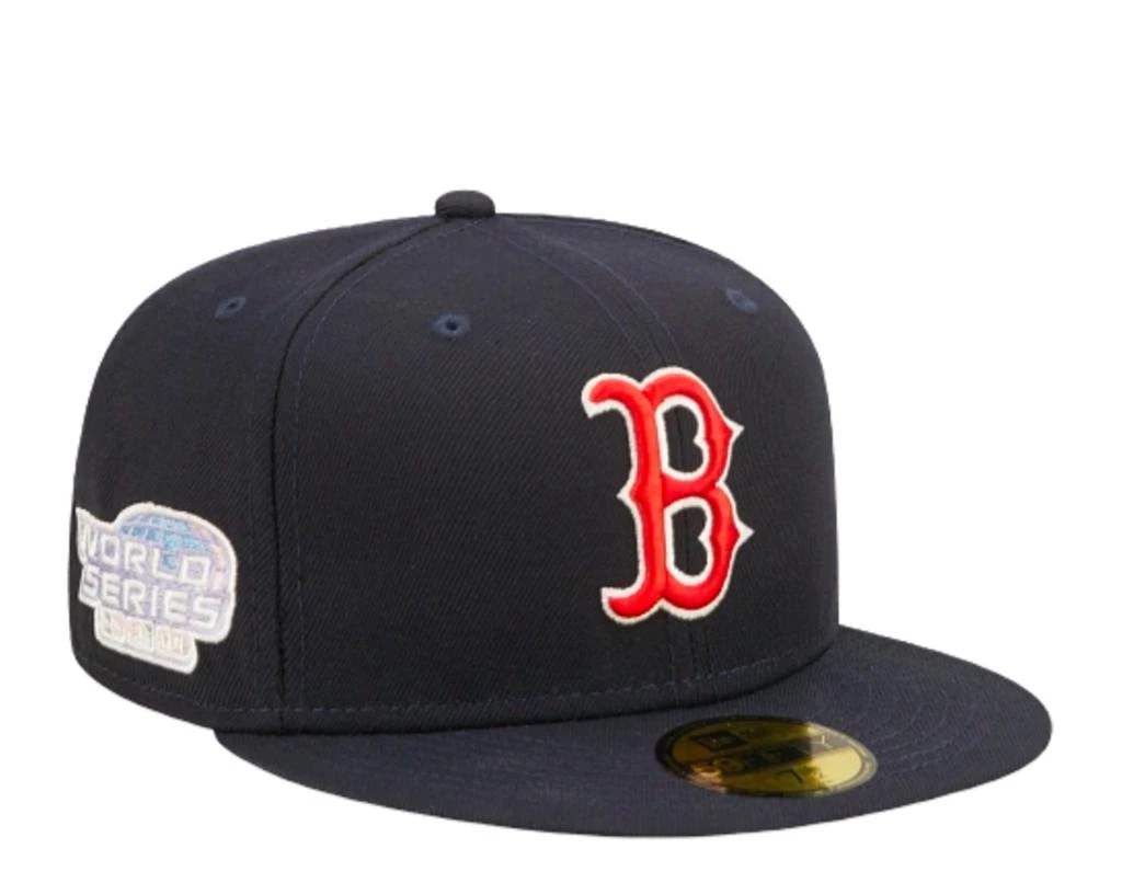 New Era 59Fifty MLB Boston Red Sox Pop Sweat Navy/Pink Fitted Hat 60243507 1