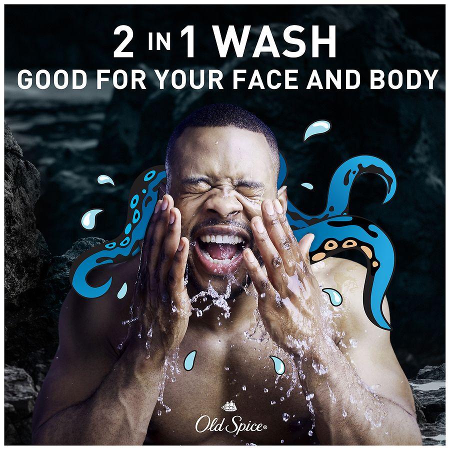 Old Spice Cleansing Body Wash for Men, 24/7 Shower Clean with Lasting Scent Deep Ocean