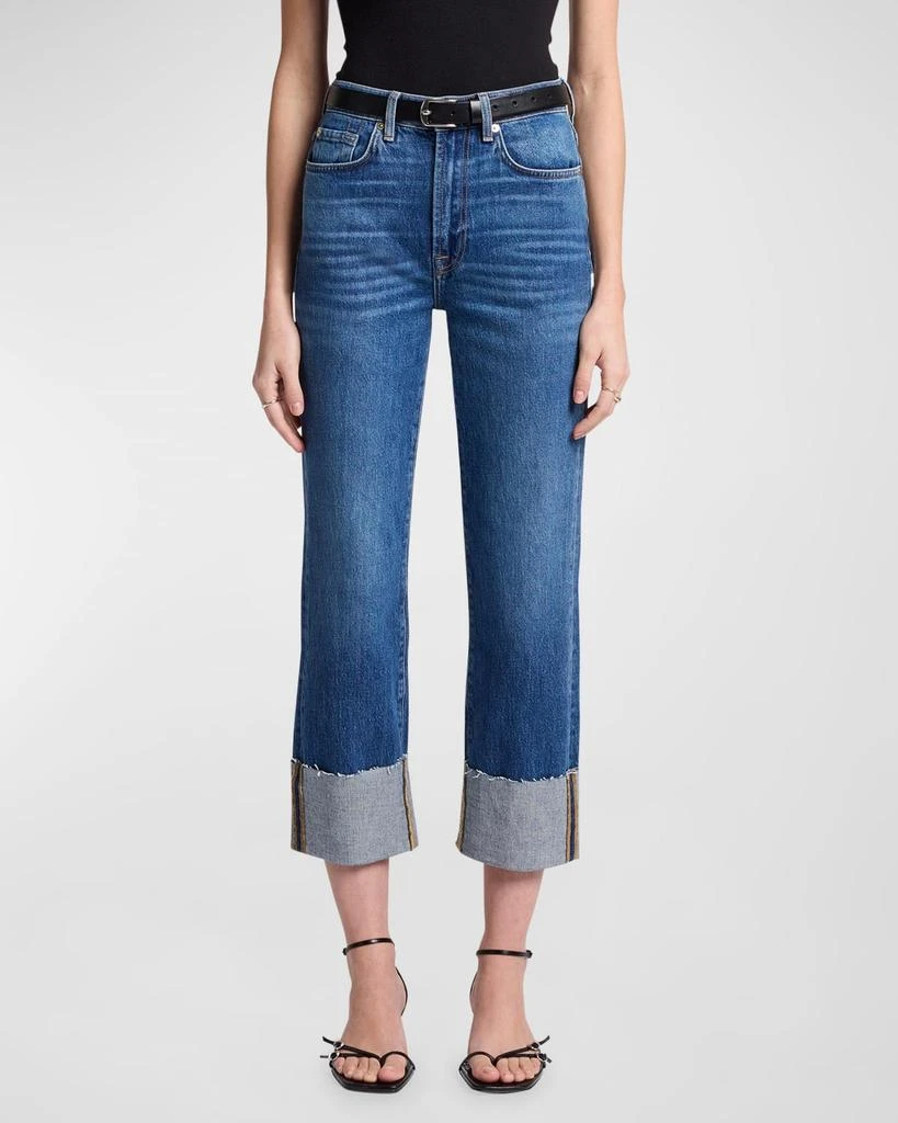 7 For All Mankind Logan Cuffed Stovepipe Jeans 1