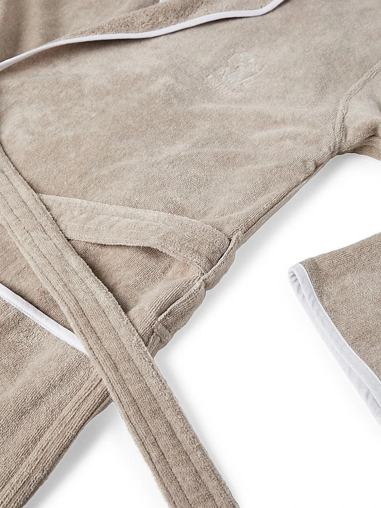 Brunello Cucinelli Cotton Terrycloth Bathrobe with Linen Trims 3
