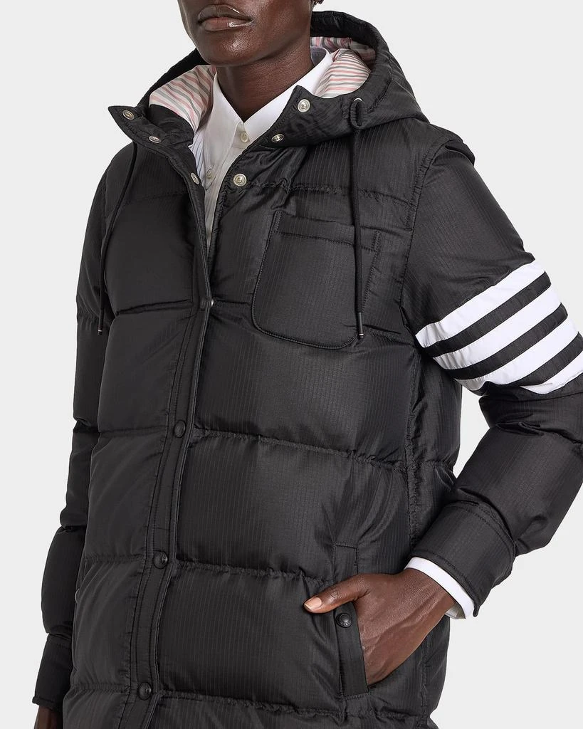 Thom Browne Shiny Ripstop 4-Bar Parka Jacket 6