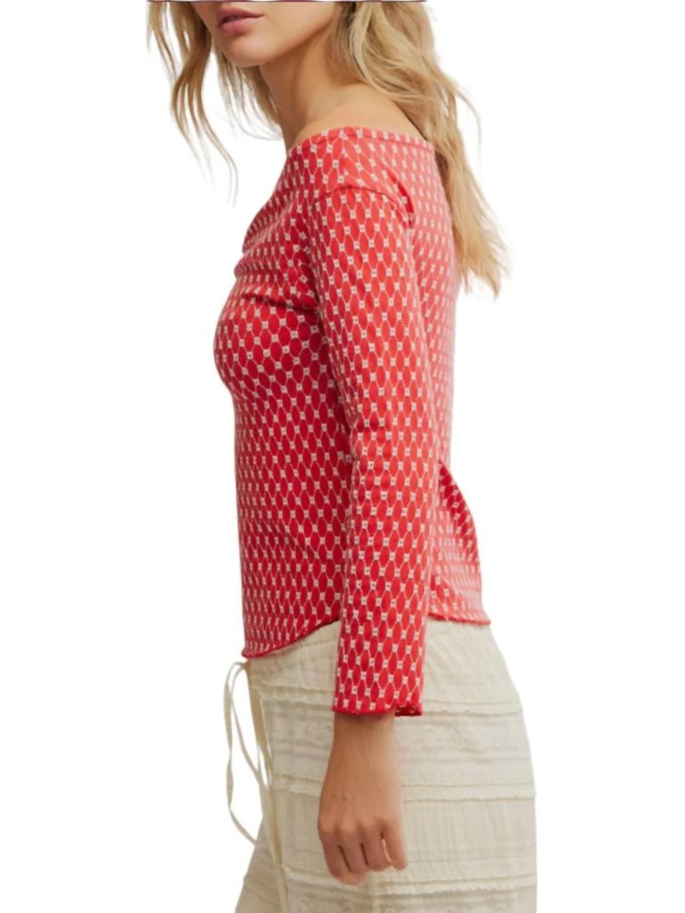 Free People Gia Eyelet Top In Red 3