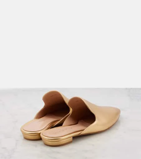 Gianvito Rossi Raja metallic leather mules 2