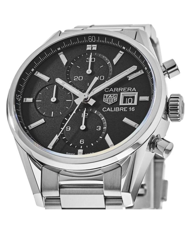 TAG Heuer Tag Heuer Carrera Calibre 16 Chronograph Automatic Black Dial Steel Men's Watch CBK2110.BA0715 2
