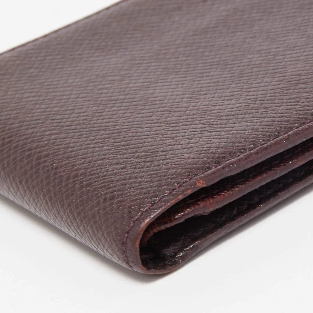 Louis Vuitton Louis Vuitton Burgundy Taiga Leather Bifold Wallet 12