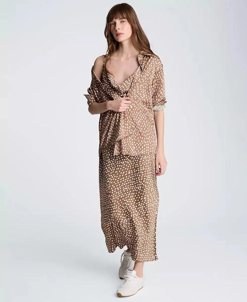 Kenneth Cole Women
s Polka Dot Cowl Neck Slip Dress 2