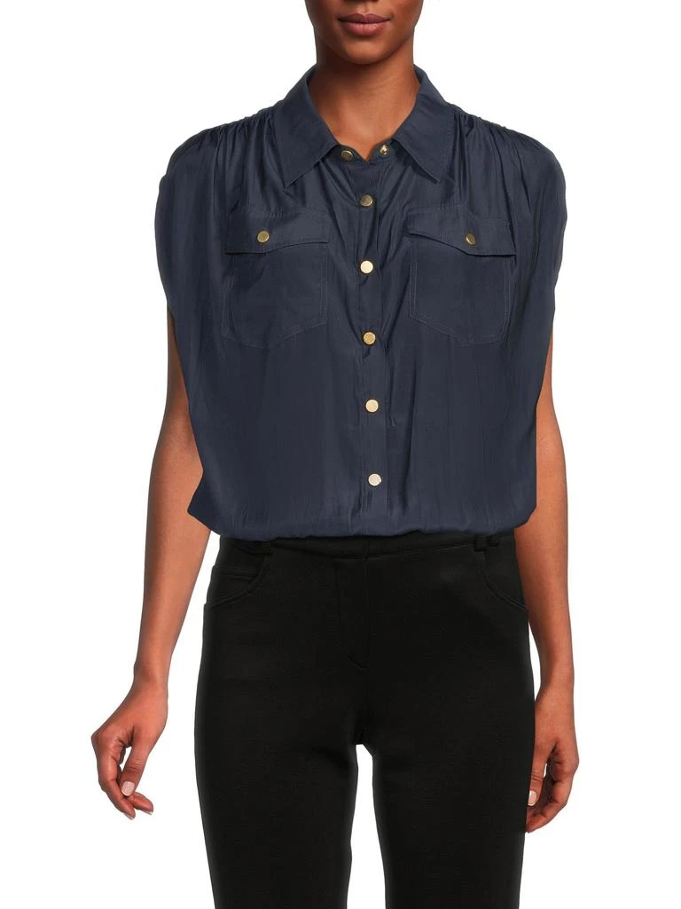 Ramy Brook Cyra Spread Collar Top