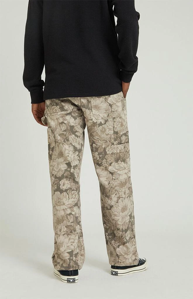 PacSun Brown Floral Baggy Carpenter Jeans 5