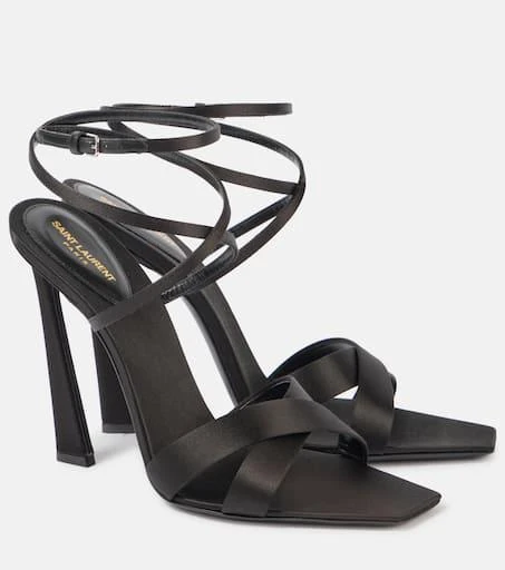 Yves Saint Laurent Corinne 110 satin crêpe sandals 1