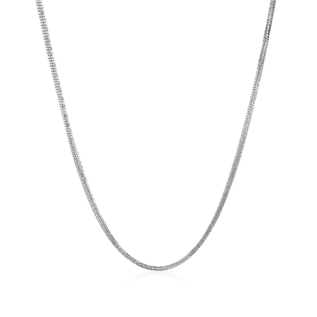 FASHNZFAB 14k White Gold Foxtail Chain (1.00 mm) 2