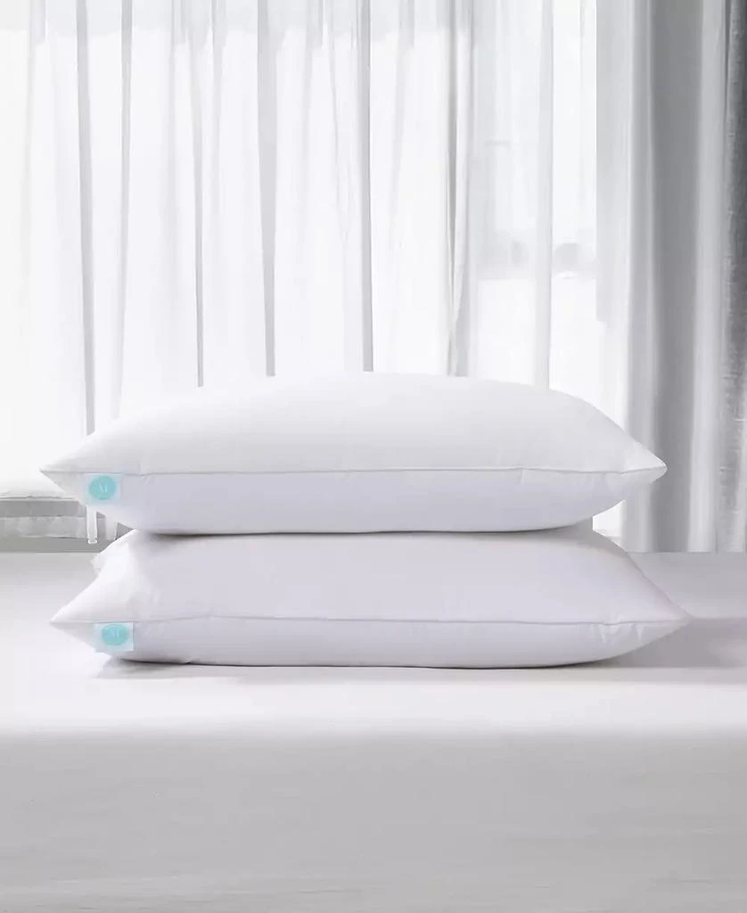 Martha Stewart White Feather & Down Medium/Firm Lyocell-Around 2-Pack Pillows, King 1