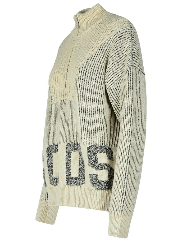 GCDS GCDS Ribbed Low Logo Zip Sweater 3