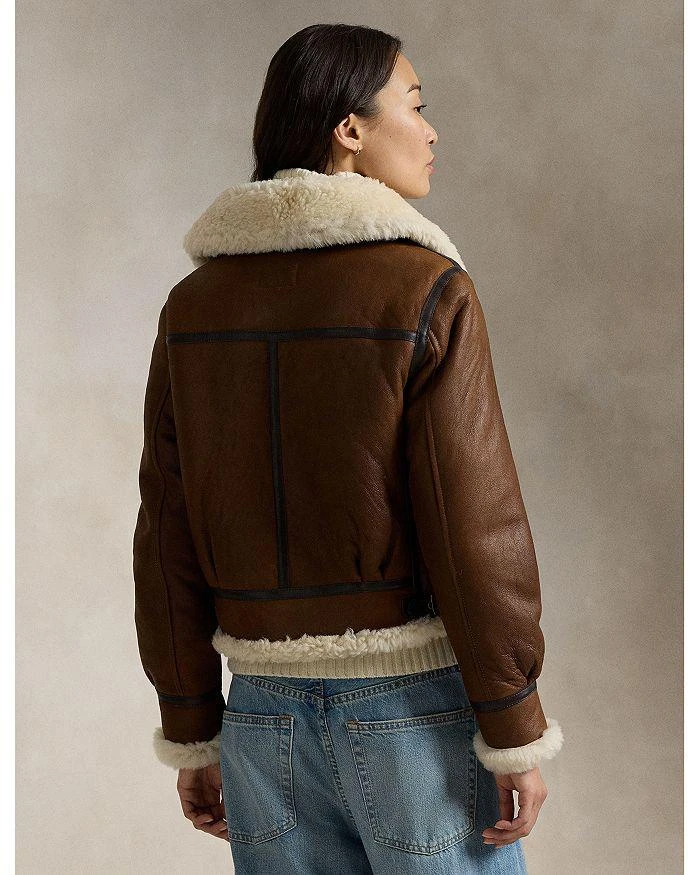 Ralph Lauren Lauren Ralph Lauren Leather Trim Shearling Aviator Jacket 3