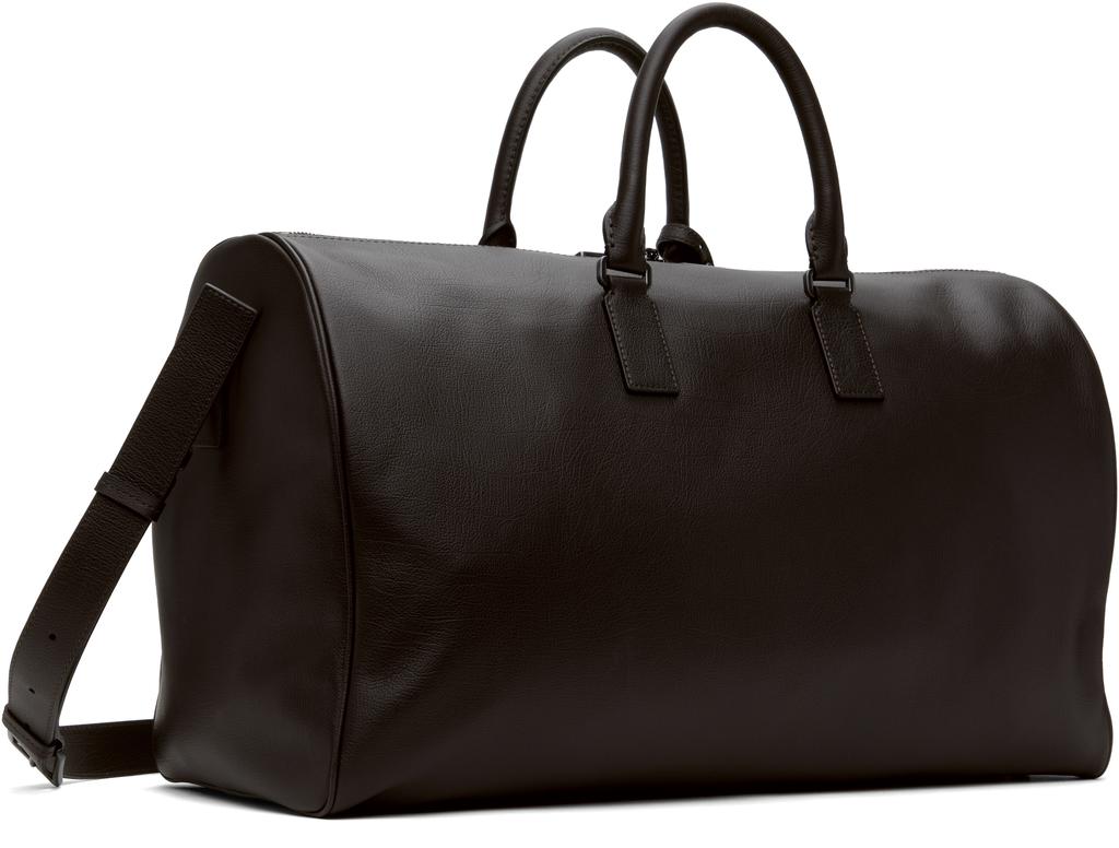 Hugo Boss Brown BECKHAM Edition Grained Leather Holdall Duffle Bag