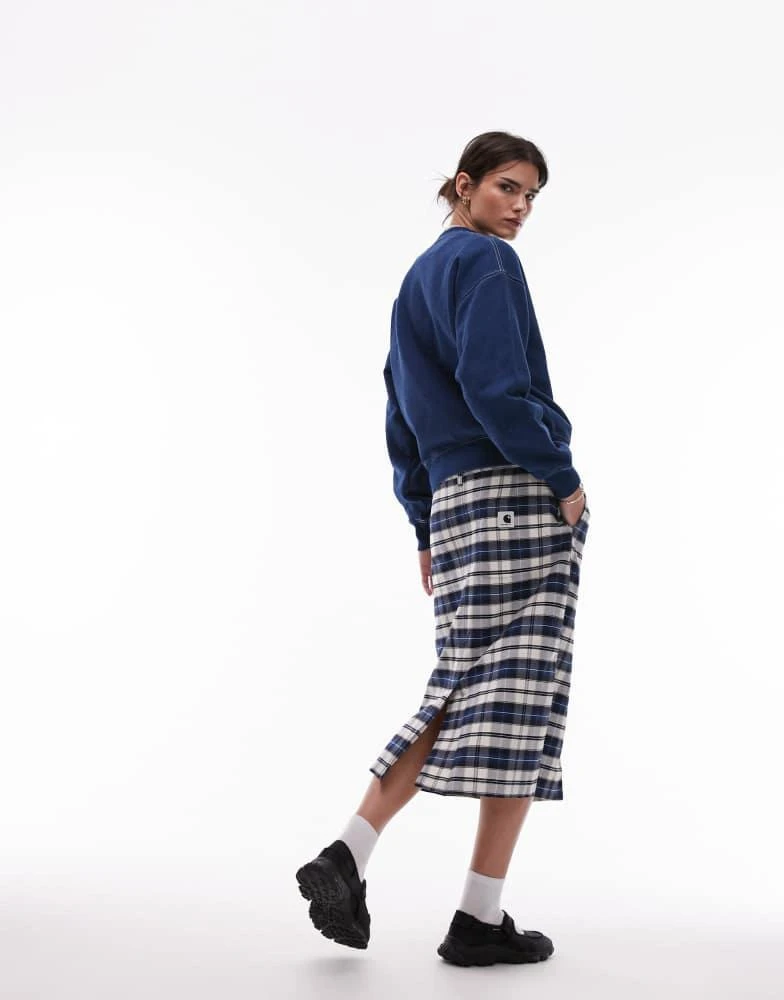 Carhartt WIP Carhartt WIP tarbell check skirt in navy 3