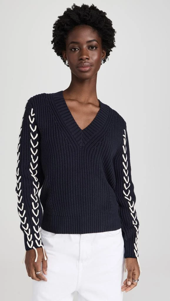 Scotch  Soda Laced Up Sleeve Pullover 6