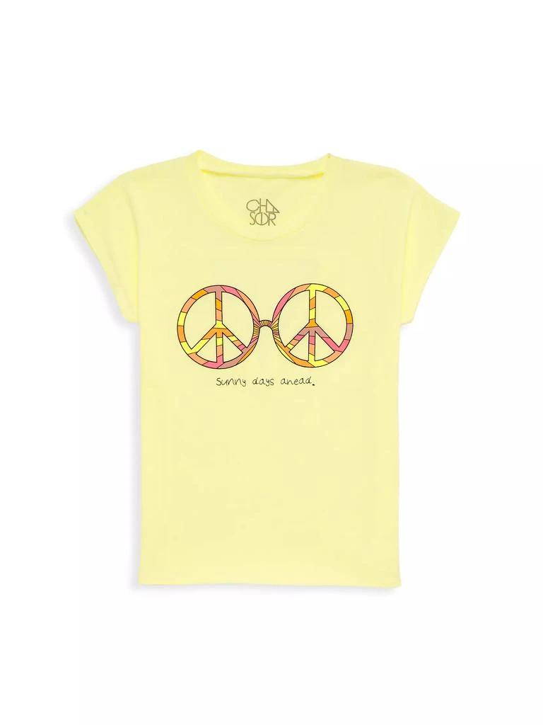 Chaser Little Girl's Peace Vintage Jersey T-Shirt 1