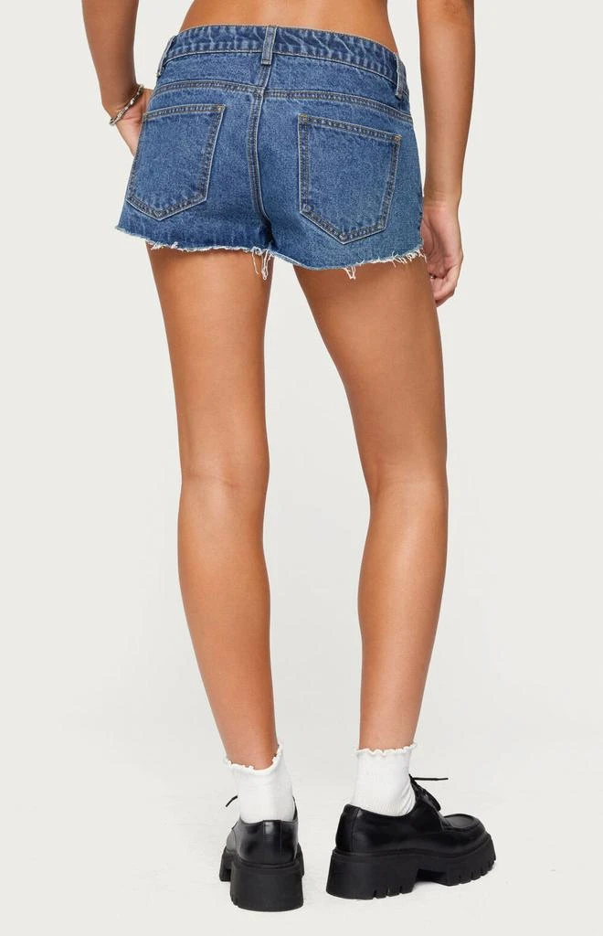Edikted Devin Low Rise Micro Denim Shorts 5