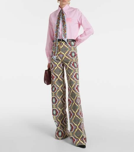 ETRO Printed high-rise wide-leg jeans 2
