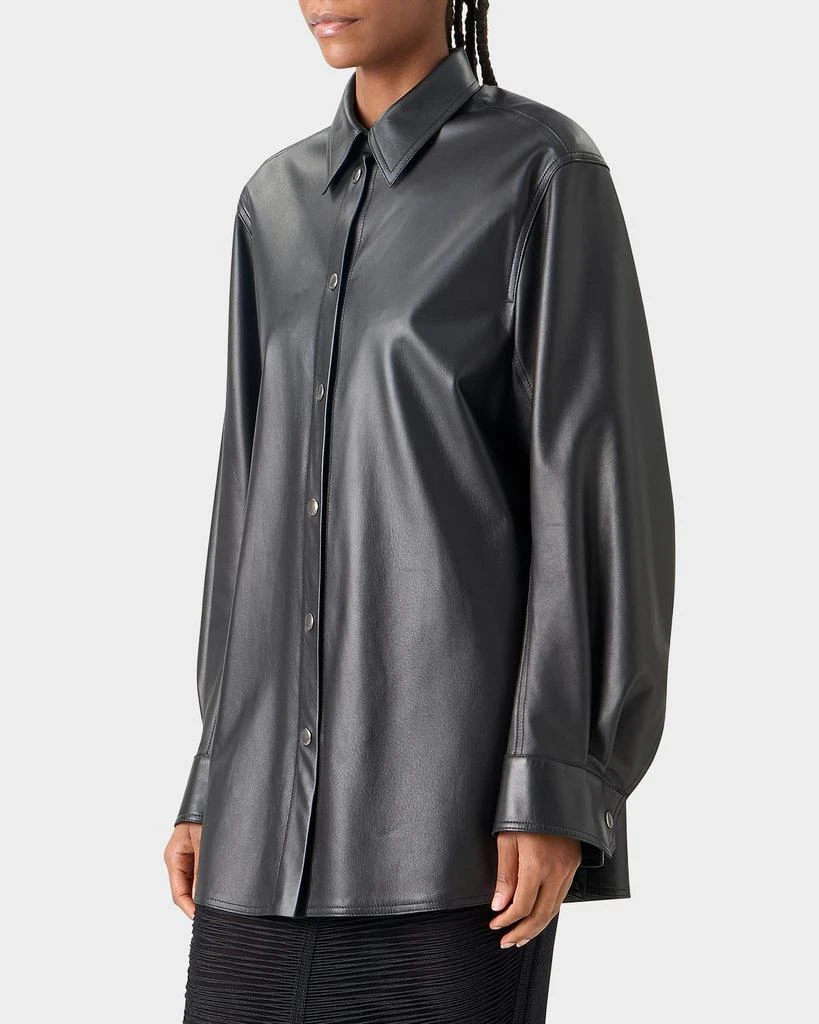 Akris Leather Button-Down Shirt 5