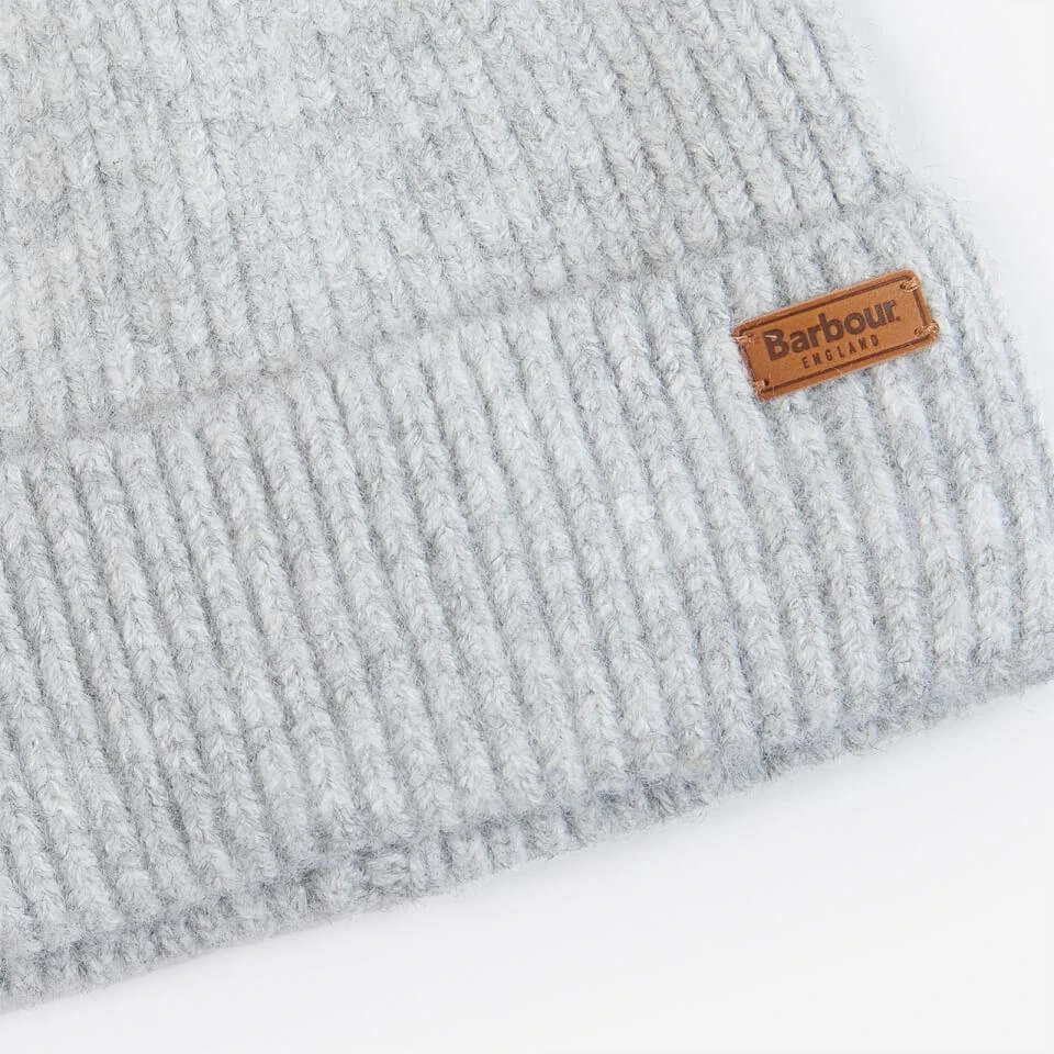 Barbour Barbour Pendle Logo-Detailed Ribbed-Knit Beanie 3