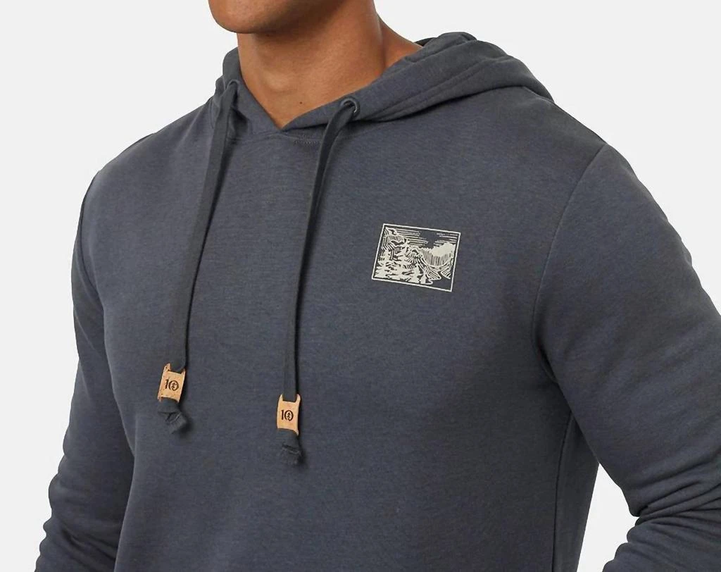 tentree Etched Mountain Hoodie In Graphite Pale Oak 4