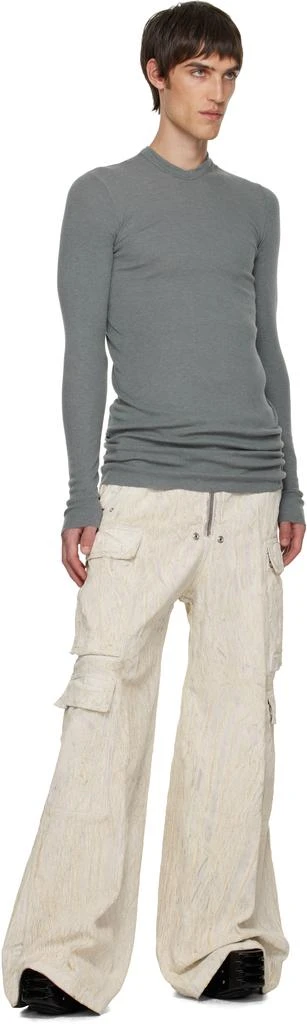 Rick Owens Gray Concordians Rib LS Hoodie 4