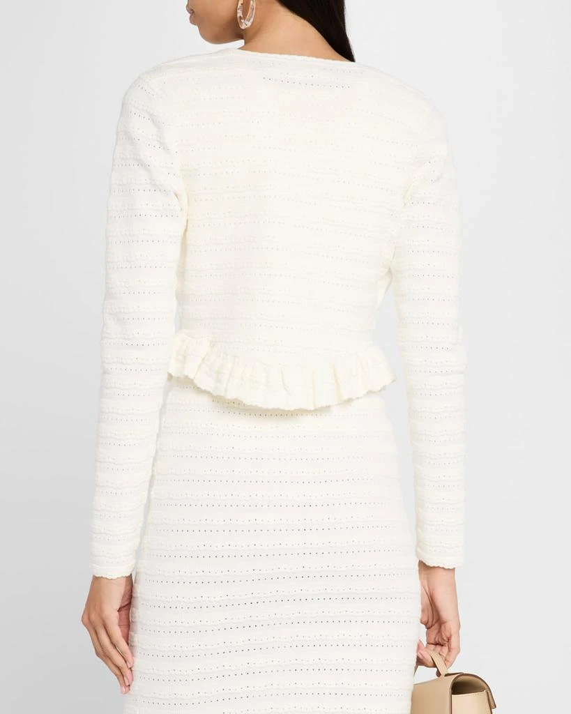 LOVESHACKFANCY Rogan Ruffle-Hem Cardigan 3