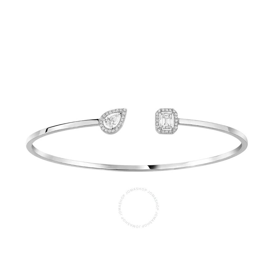 Messika 18k White Gold My Twin Toi 
Moi Thin Diamond Bangle