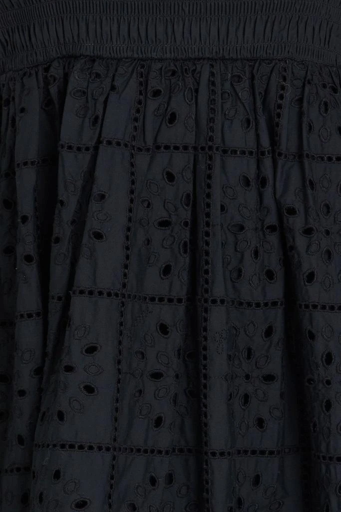 Ganni Shirred broderie anglaise cotton maxi dress 4