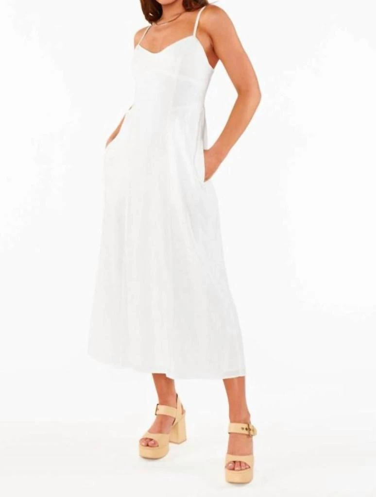 Show Me Your Mumu Linen Maxi Dress In White 2