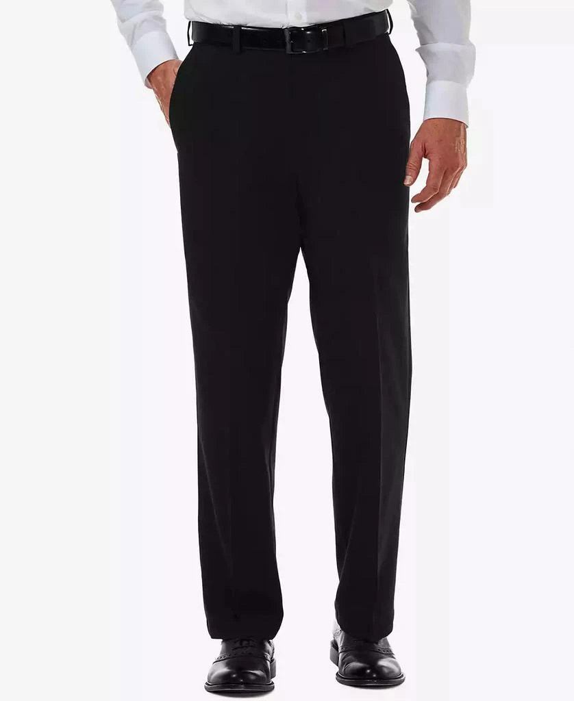 Haggar Men's Cool 18 PRO® Classic-Fit Expandable Waist Flat Front Stretch Dress Pants 1