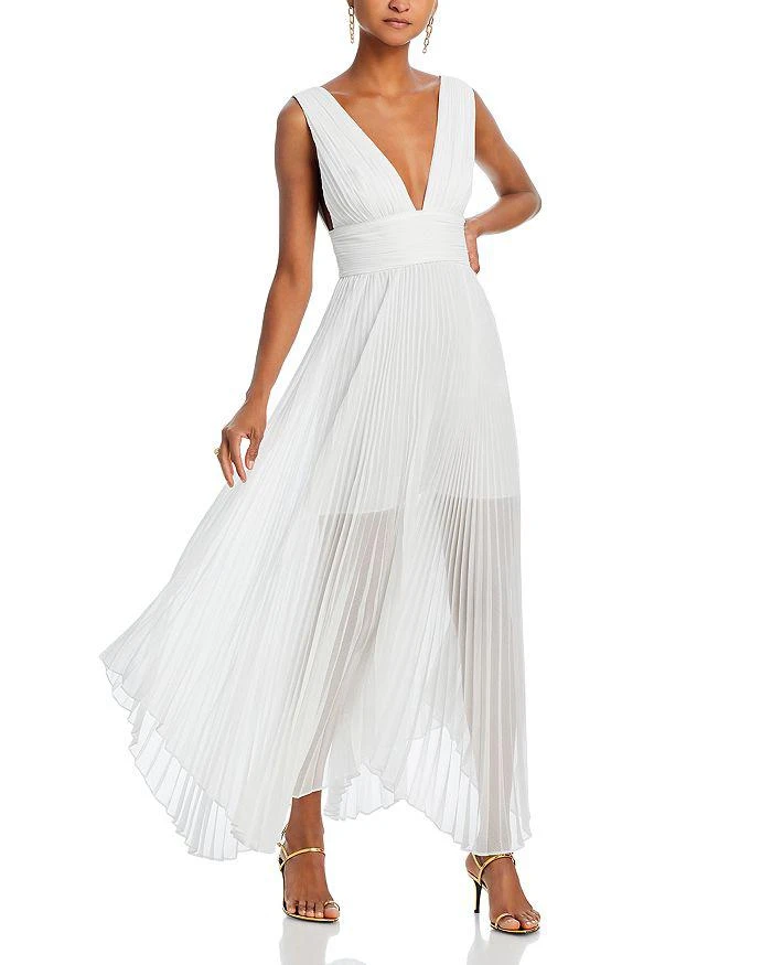 Alice + Olivia Adrianna Pleated Maxi Dress 1